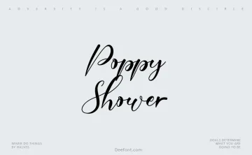 Poppy Shower Font