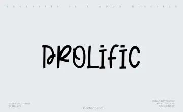 Prolific Font