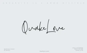 Quake Love Font