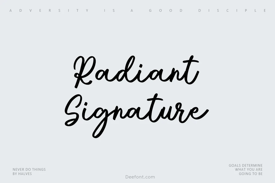 Radiant Signature Font
