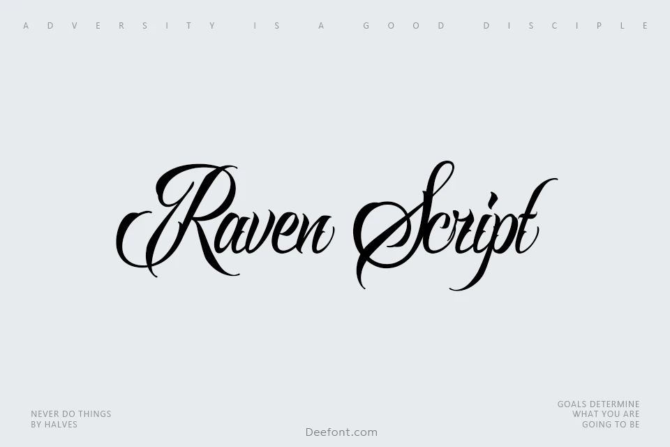 Raven Script Font