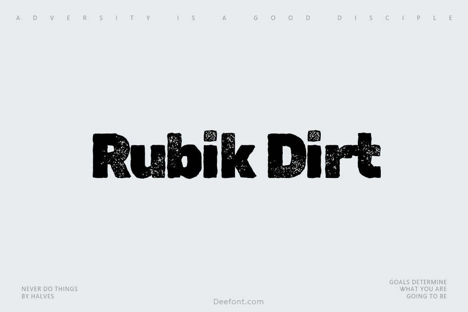 Rubik Dirt Font