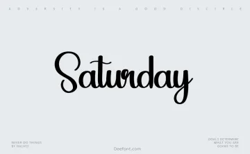 Saturday Calligraphy Font