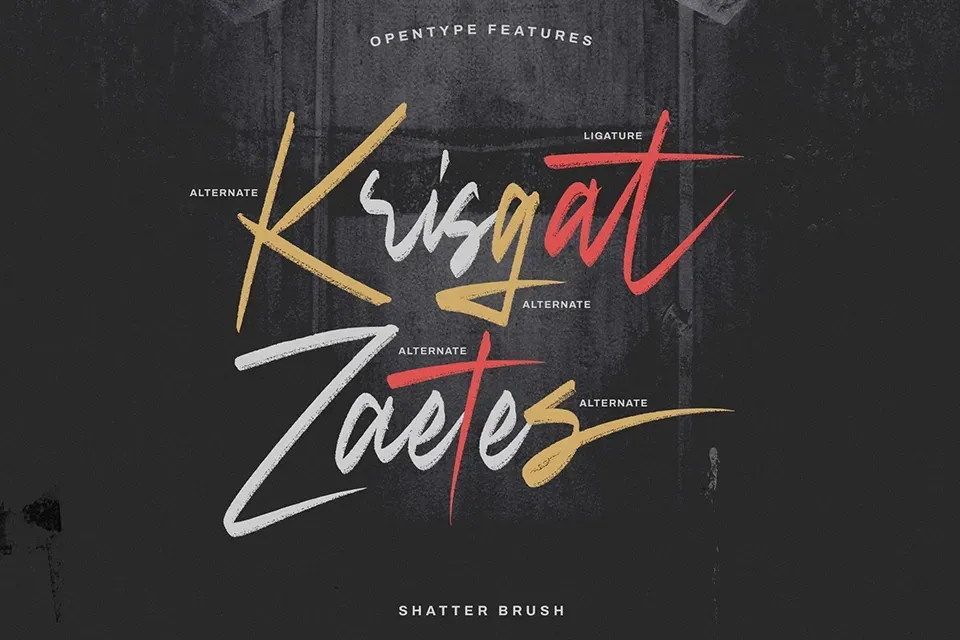 Shatter Brush Font