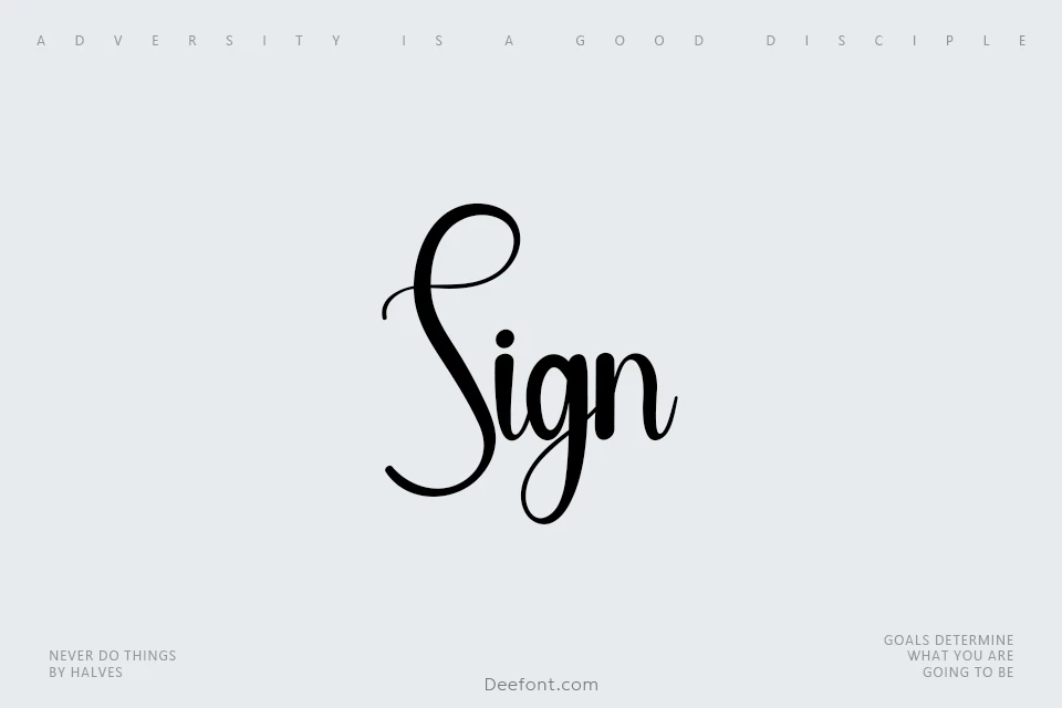 Sign Script Font