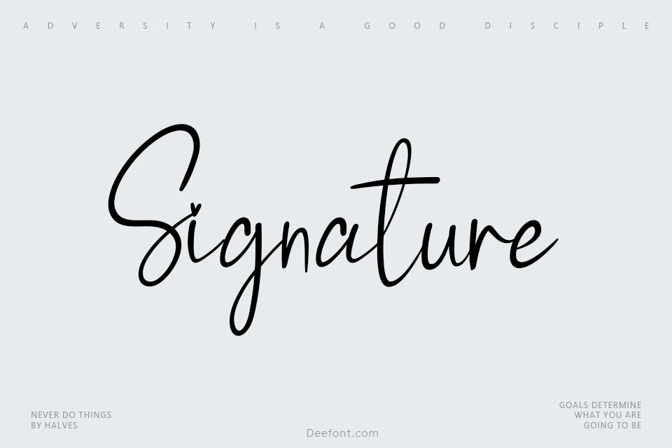 Signature Script Font