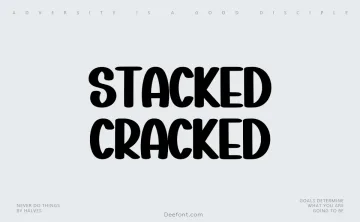 Stacked Cracked Font