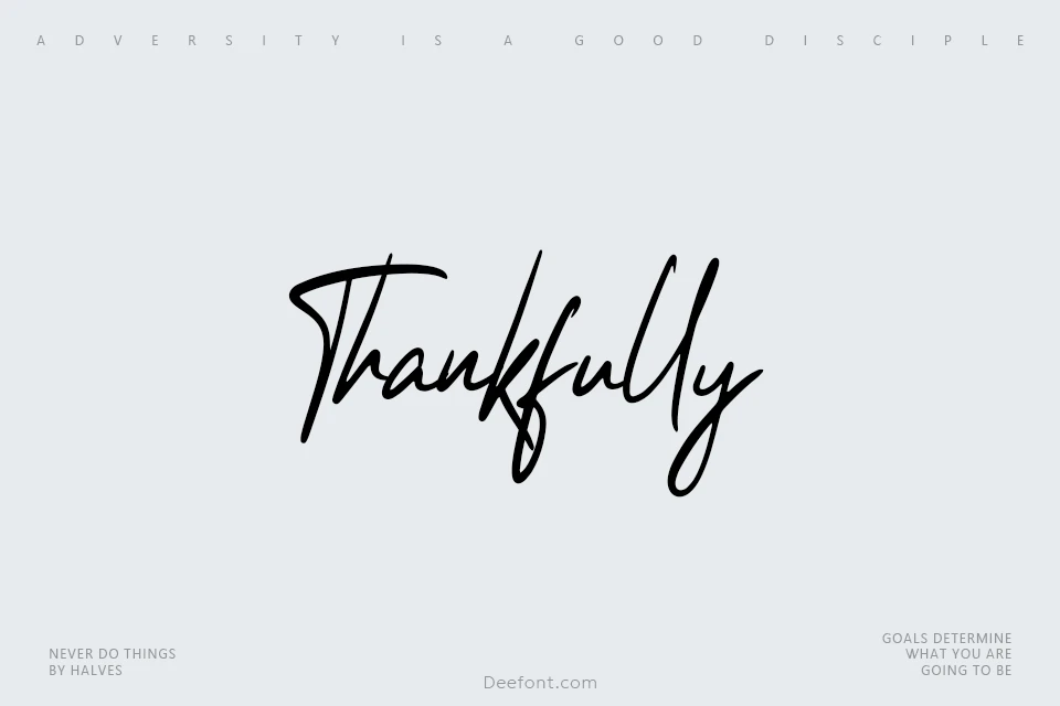 Thankfully Font