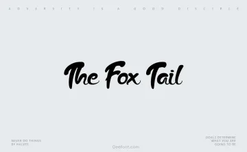 The Fox Tail Script Font