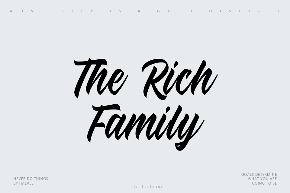The Rich Family Font