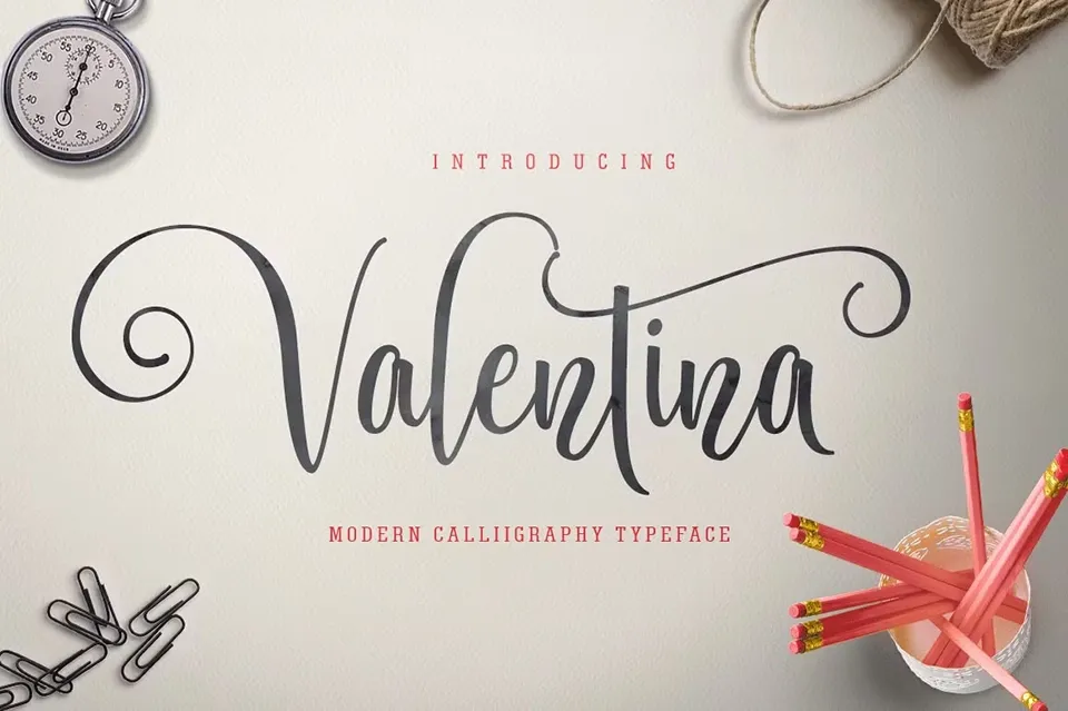 Valentina Calligraphy Font