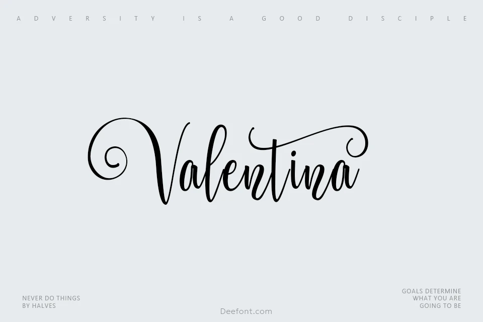 Valentina Calligraphy Font