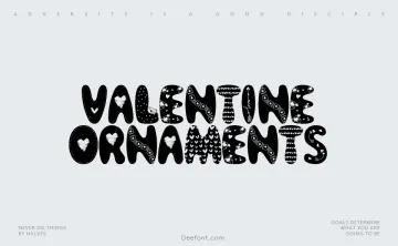 Valentine Ornaments Font