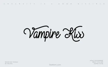 Vampire Kiss Font
