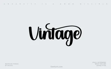 Vintage Calligraphy Font