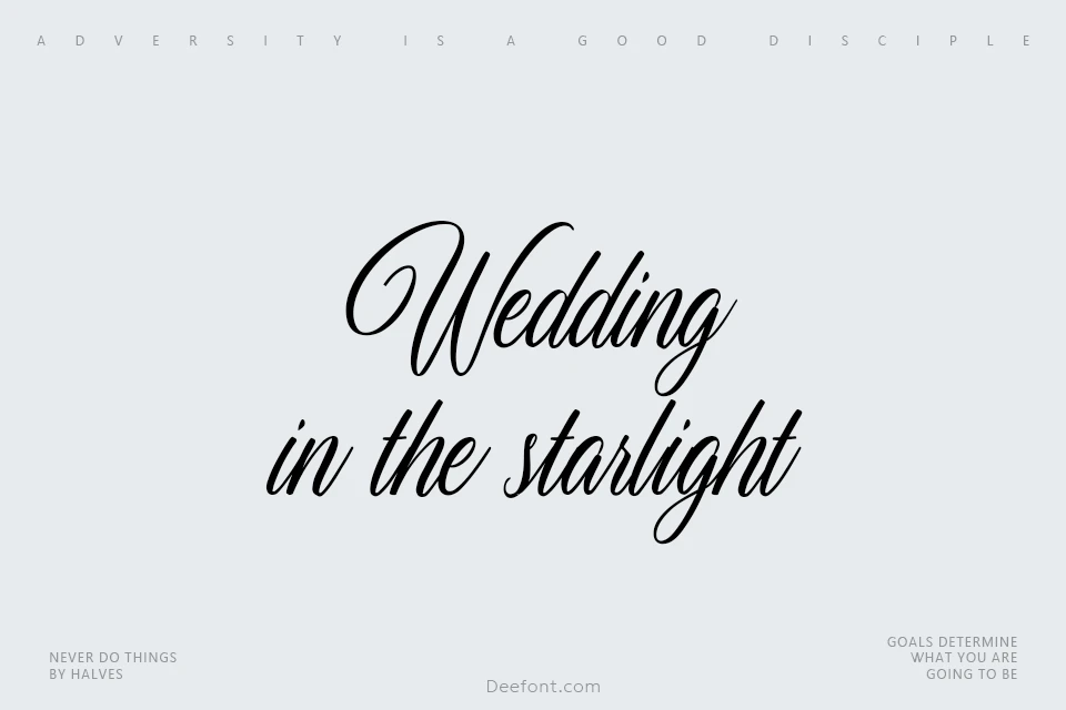 Wedding in the Starlight Font