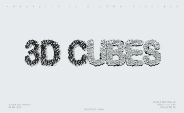 3D Cubes Font