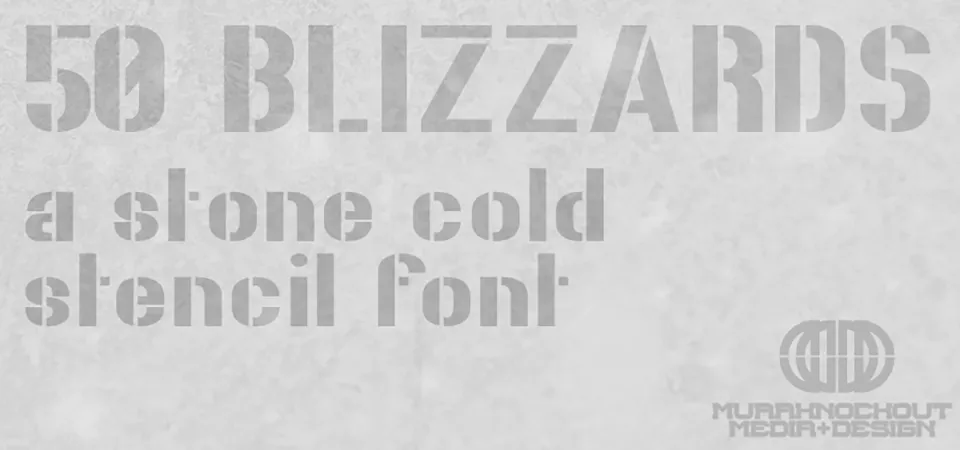 50 Blizzards Font