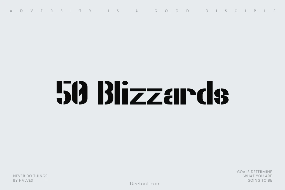 50 Blizzards Font