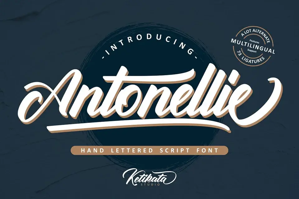 Antonellie Calligraphy Font