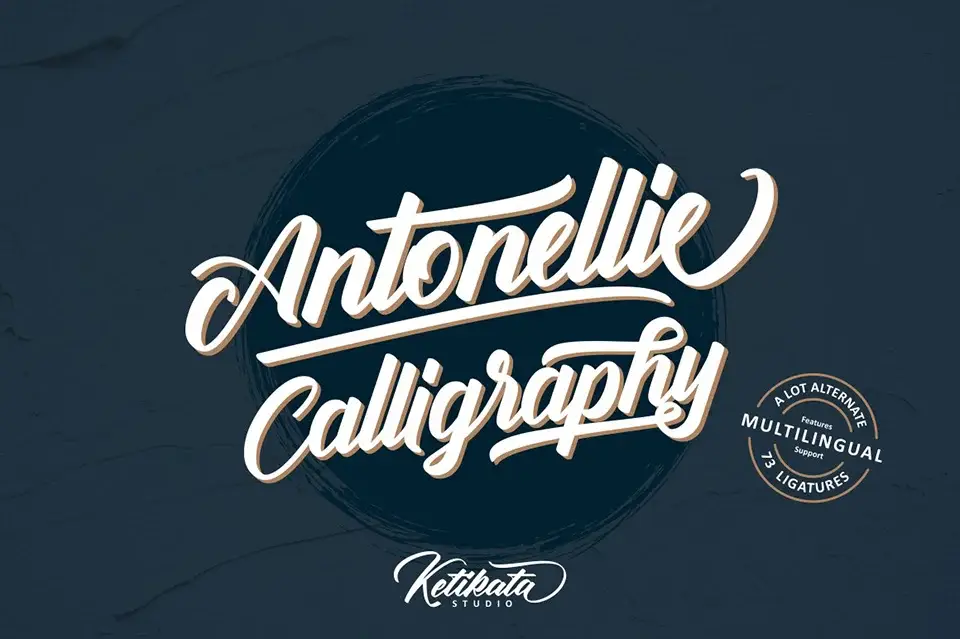 Antonellie Calligraphy Font