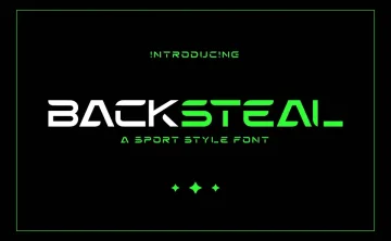 Backsteal Font