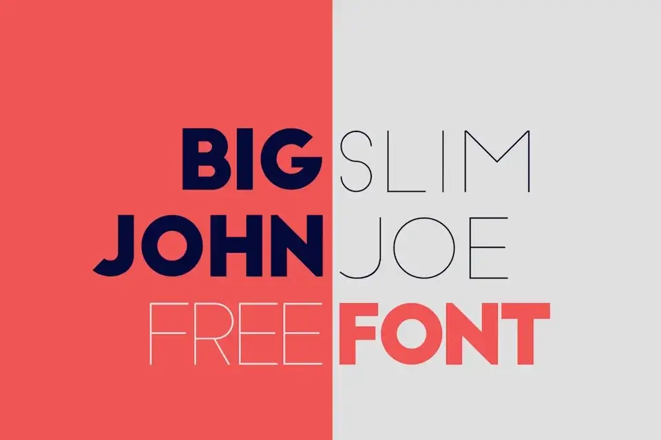 Big John / Slim Joe -Typeface