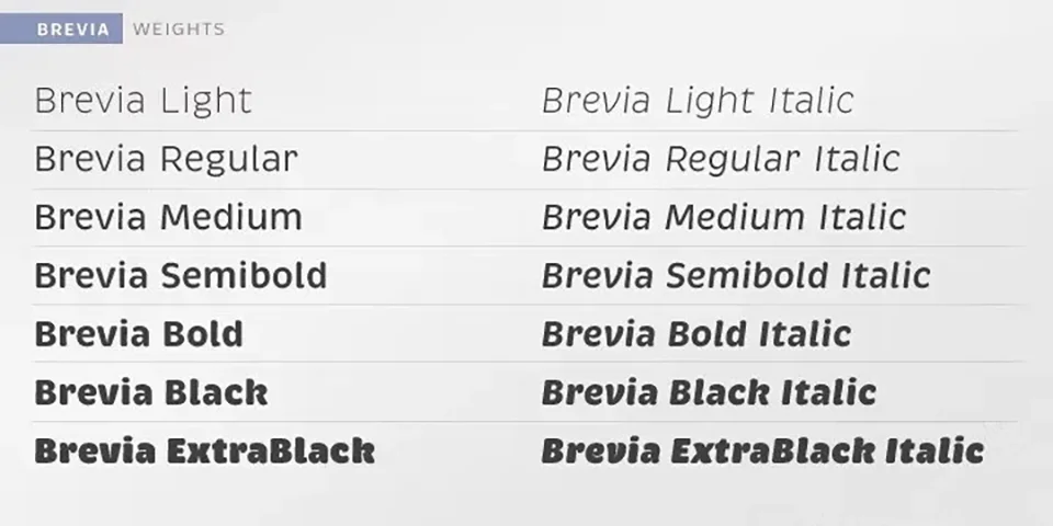 Brevia Font Family