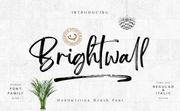 Brightwall Brush Font