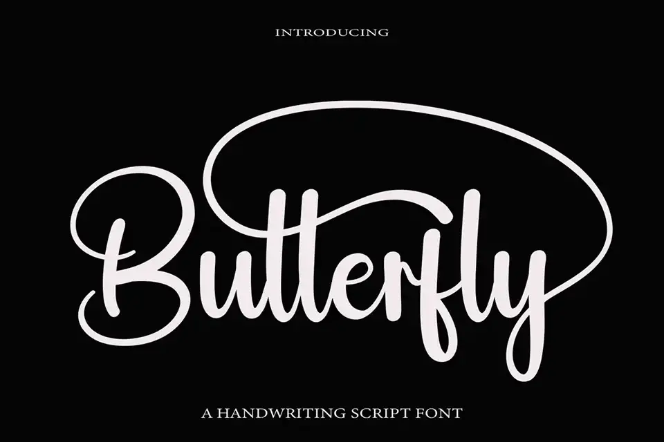 Butterfly Calligraphy Typeface