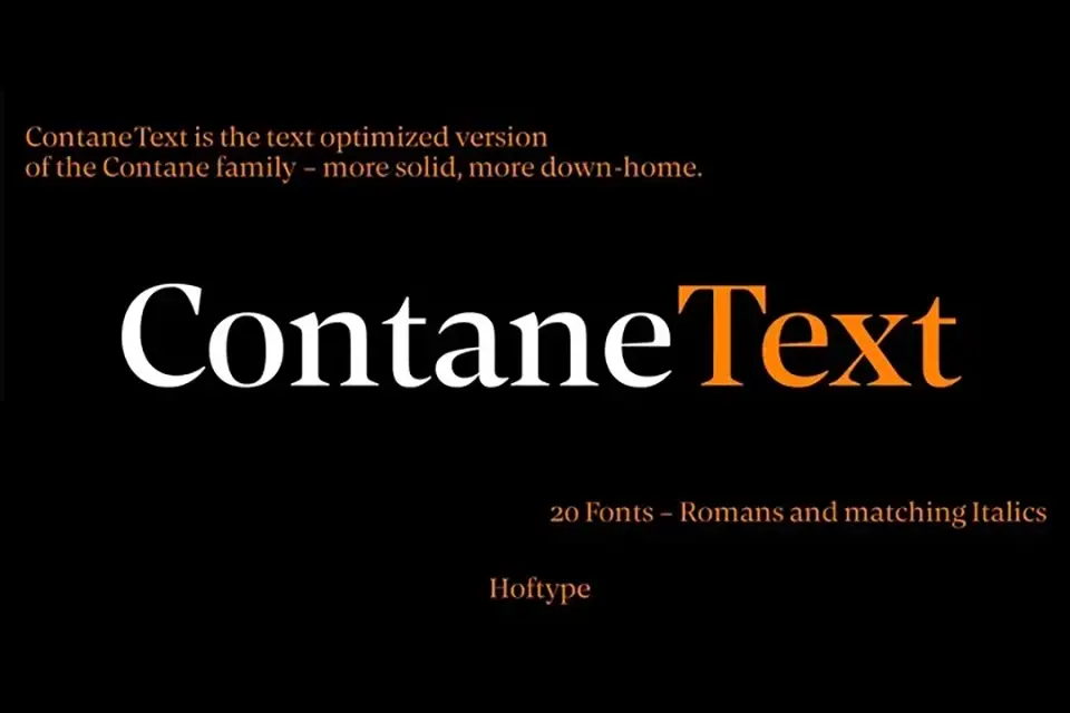 Contane Text Font Family