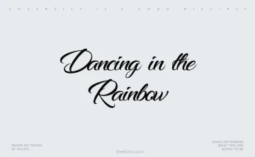 Dancing in the Rainbow Font