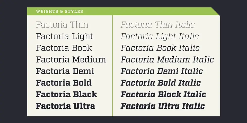 Factoria Font Family