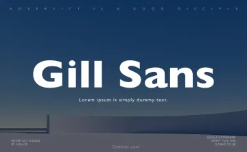 Gill Sans Font Family