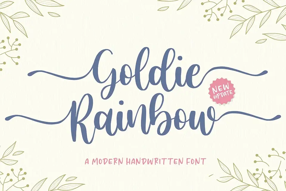 Goldie Rainbow Handwritten Font