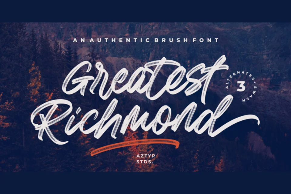 Greatest Richmond Brush Font