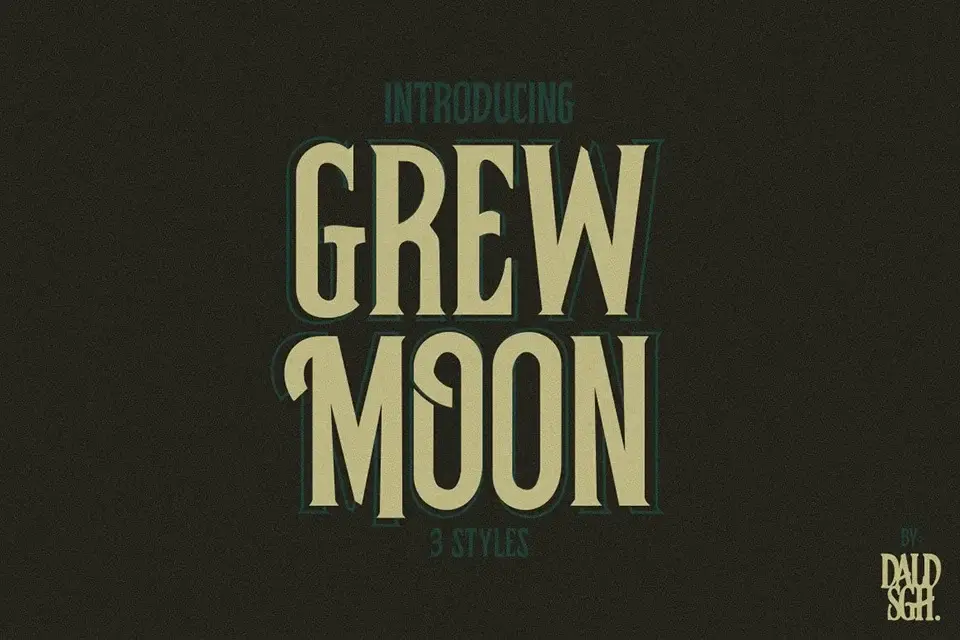 Grewmoon Vintage Font