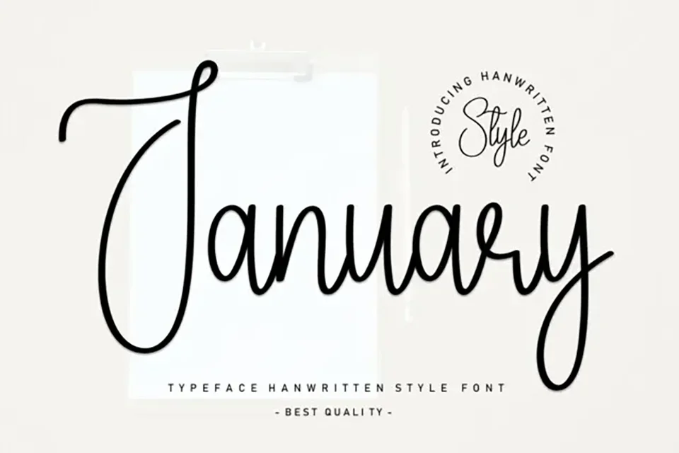 January Script Font