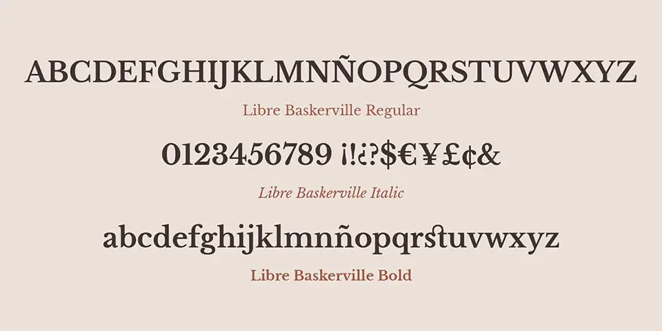 Libre Baskerville Font Family