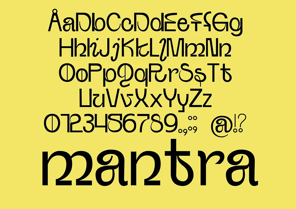 Mantra free typeface download