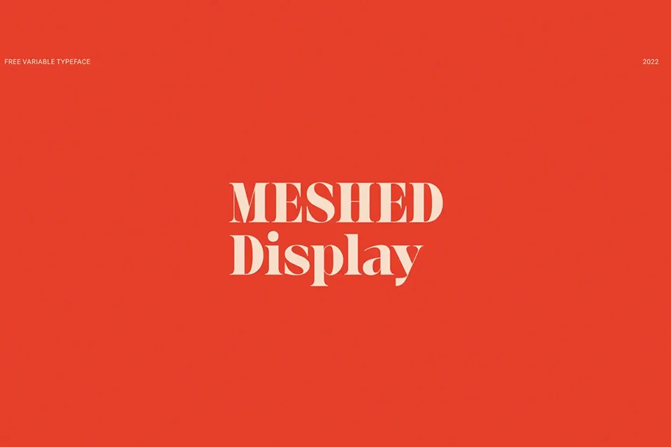 Meshed Display Font