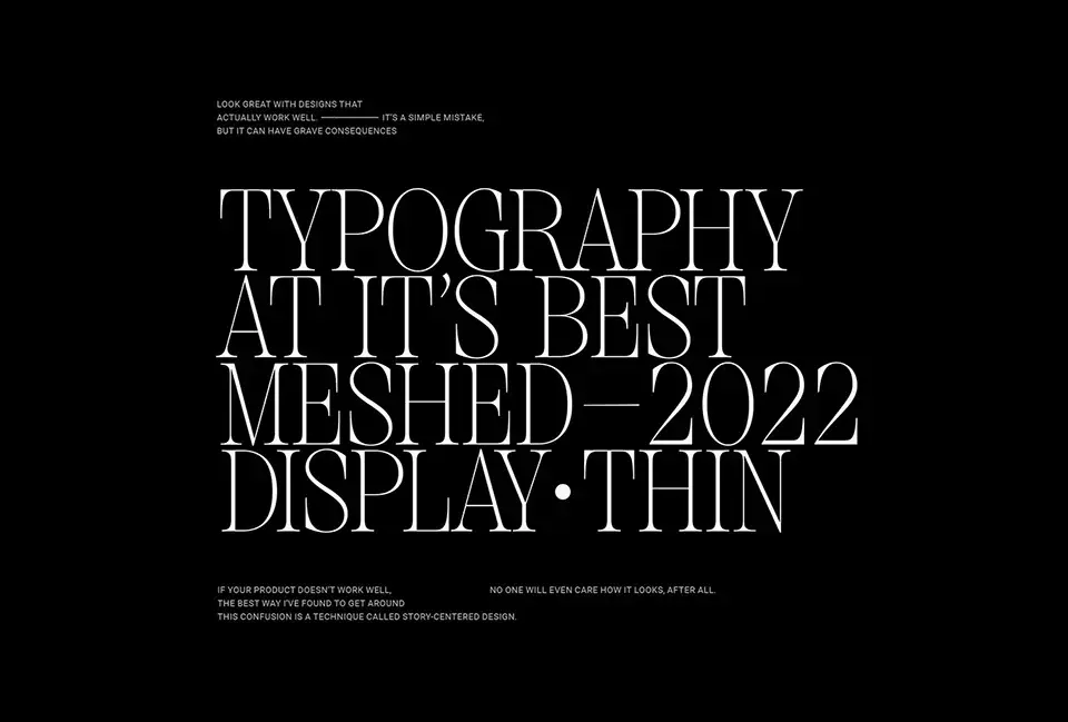 Meshed Display Font Family