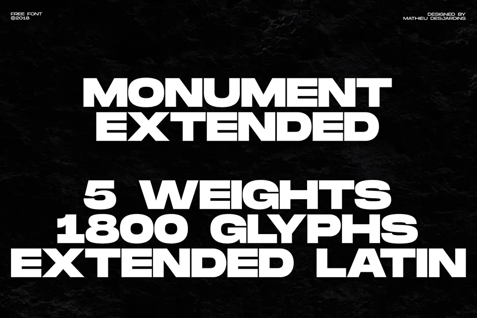 Monument Extended Font Family download