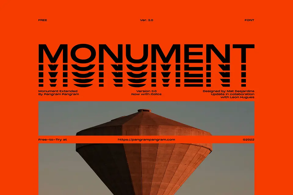 Monument Extended v3.0 free font download