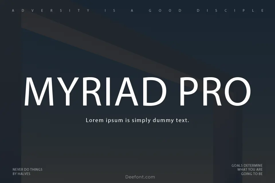 Myriad Pro Font Family - Free Download & Preview | Deefont