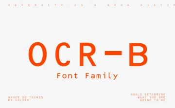 OCR-B Sans Serif Font