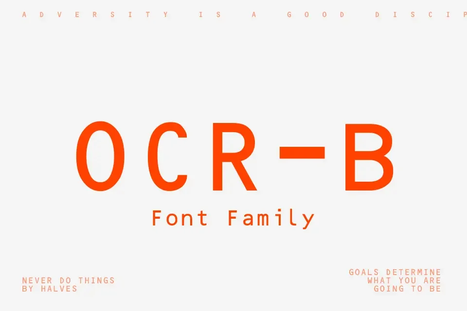 OCR-B Sans Serif Font