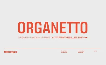 Organetto Font Family