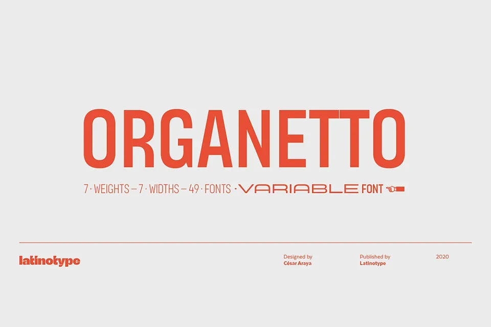 Organetto Font Family