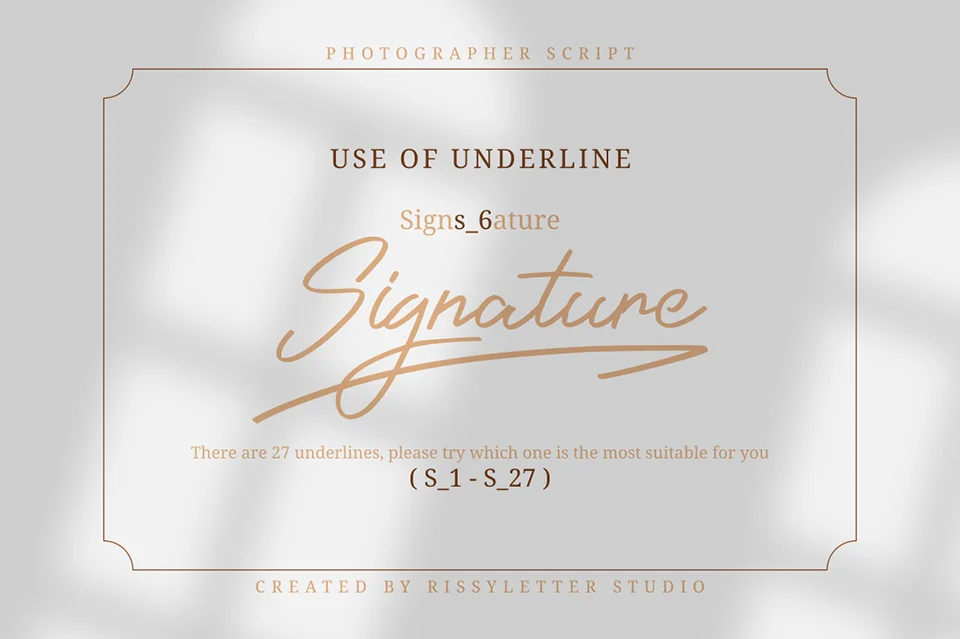 Photographer Script Font download